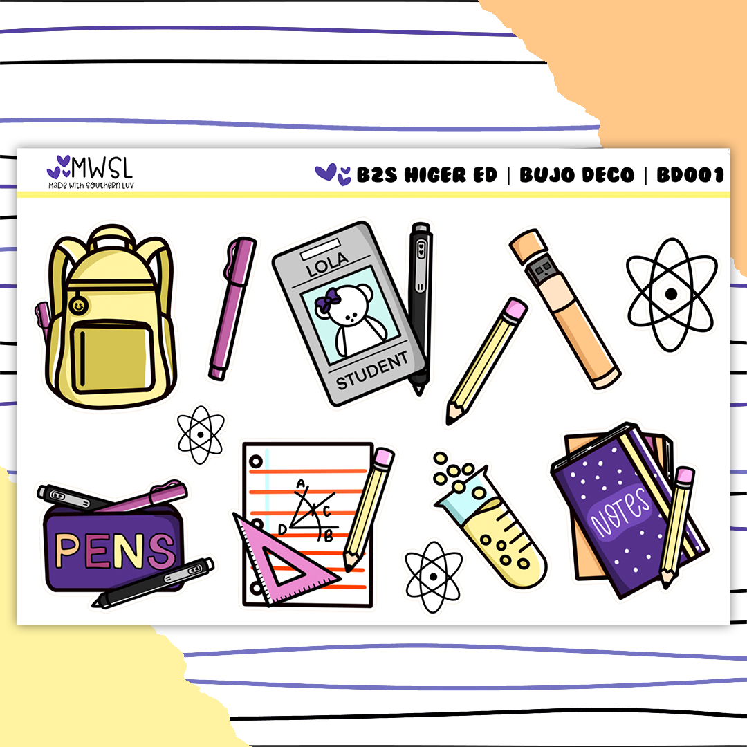 BD001 | BACK TO SCHOOL - HIGHER ED | BUJO DECO