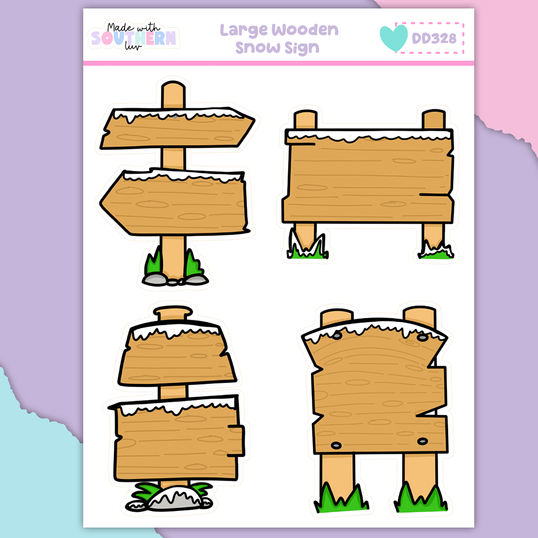 DD328 | LARGE WOODEN SNOW SIGN