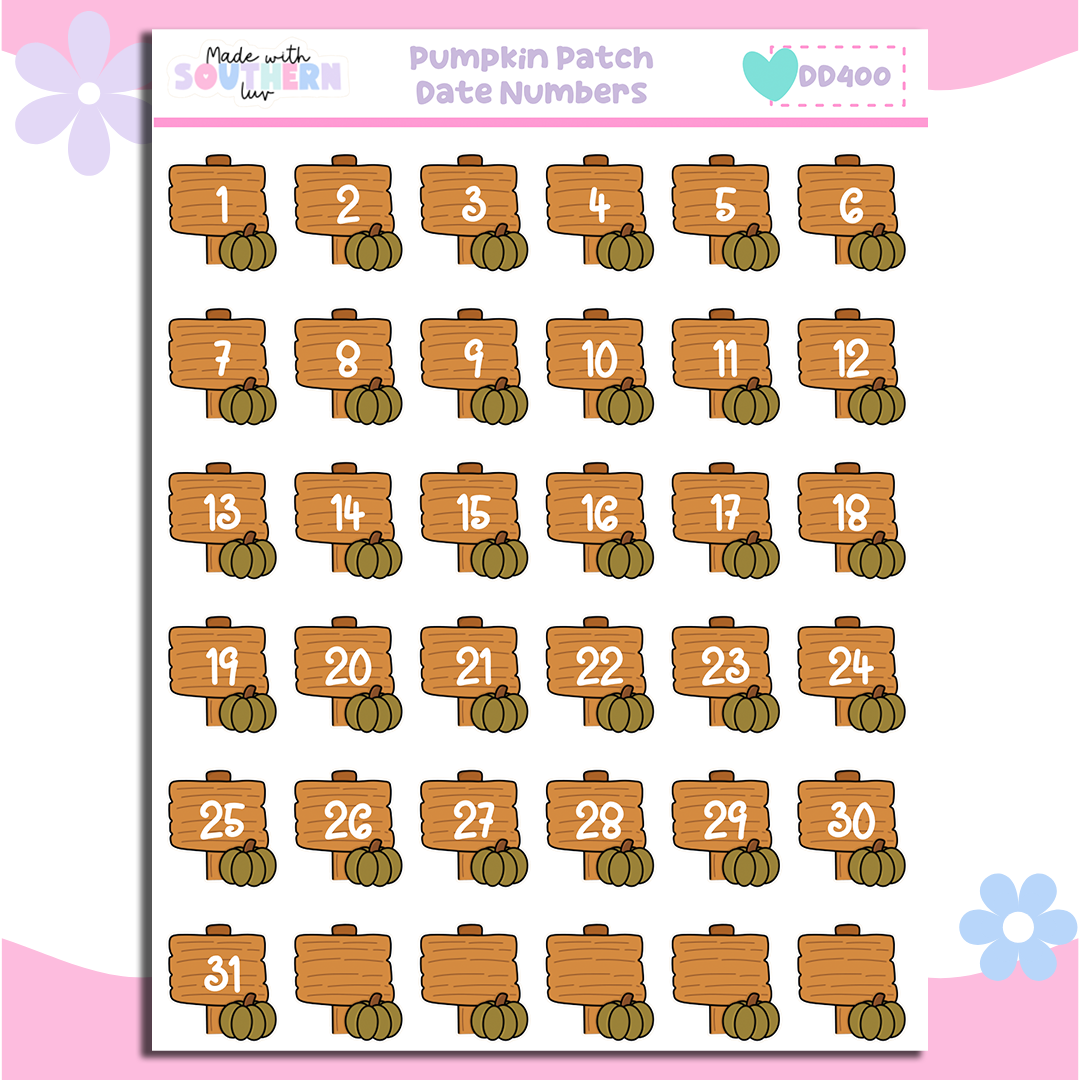 DD400 | PUMPKIN PATCH DATE NUMBERS