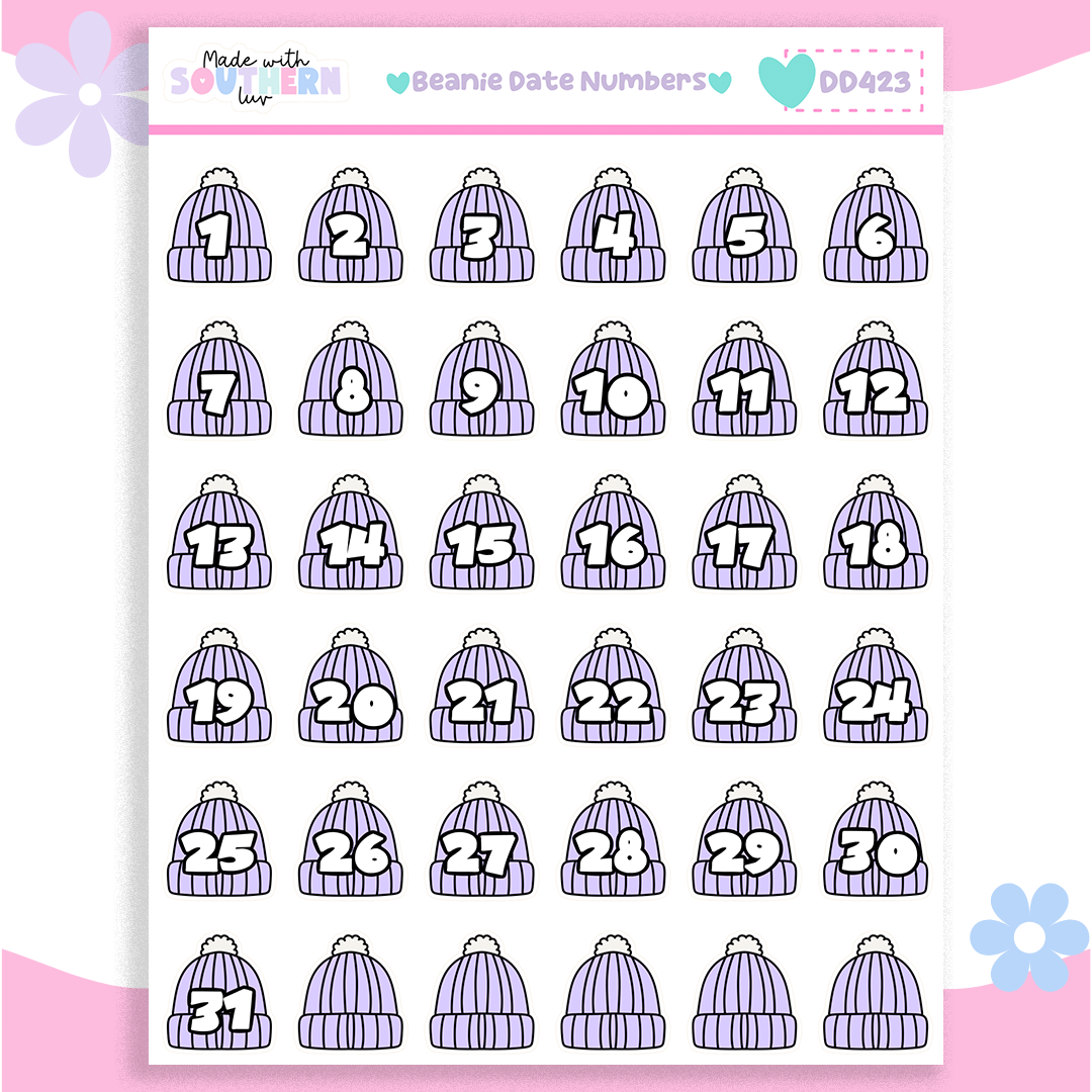 DD423 | BEANIE DATE NUMBERS