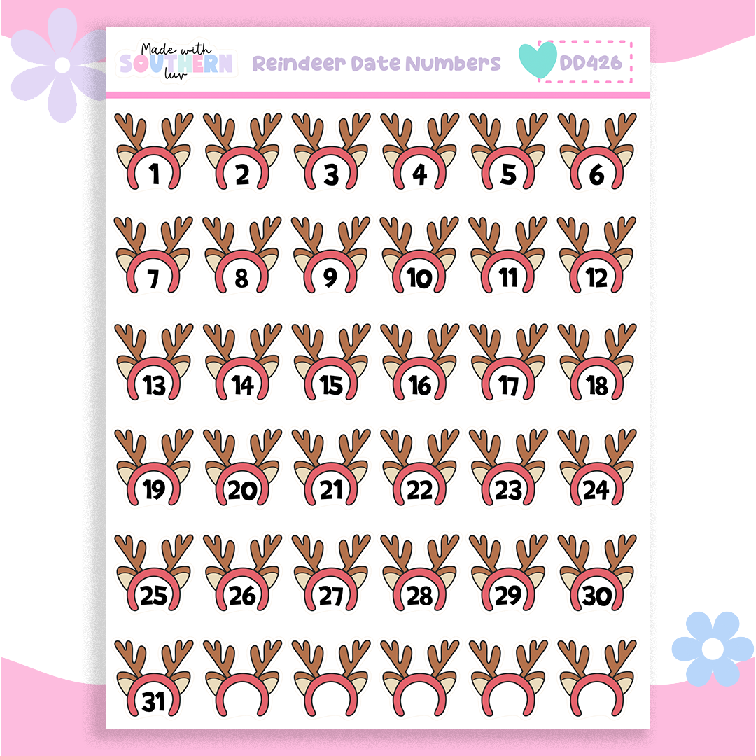 DD426 | REINDEER DATE NUMBERS
