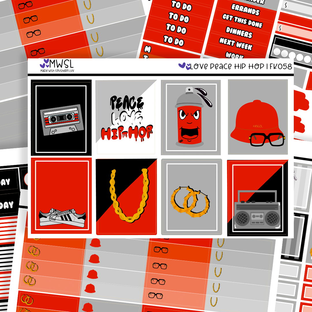 FK058 | LOVE PEACE HIP HOP FULL KIT