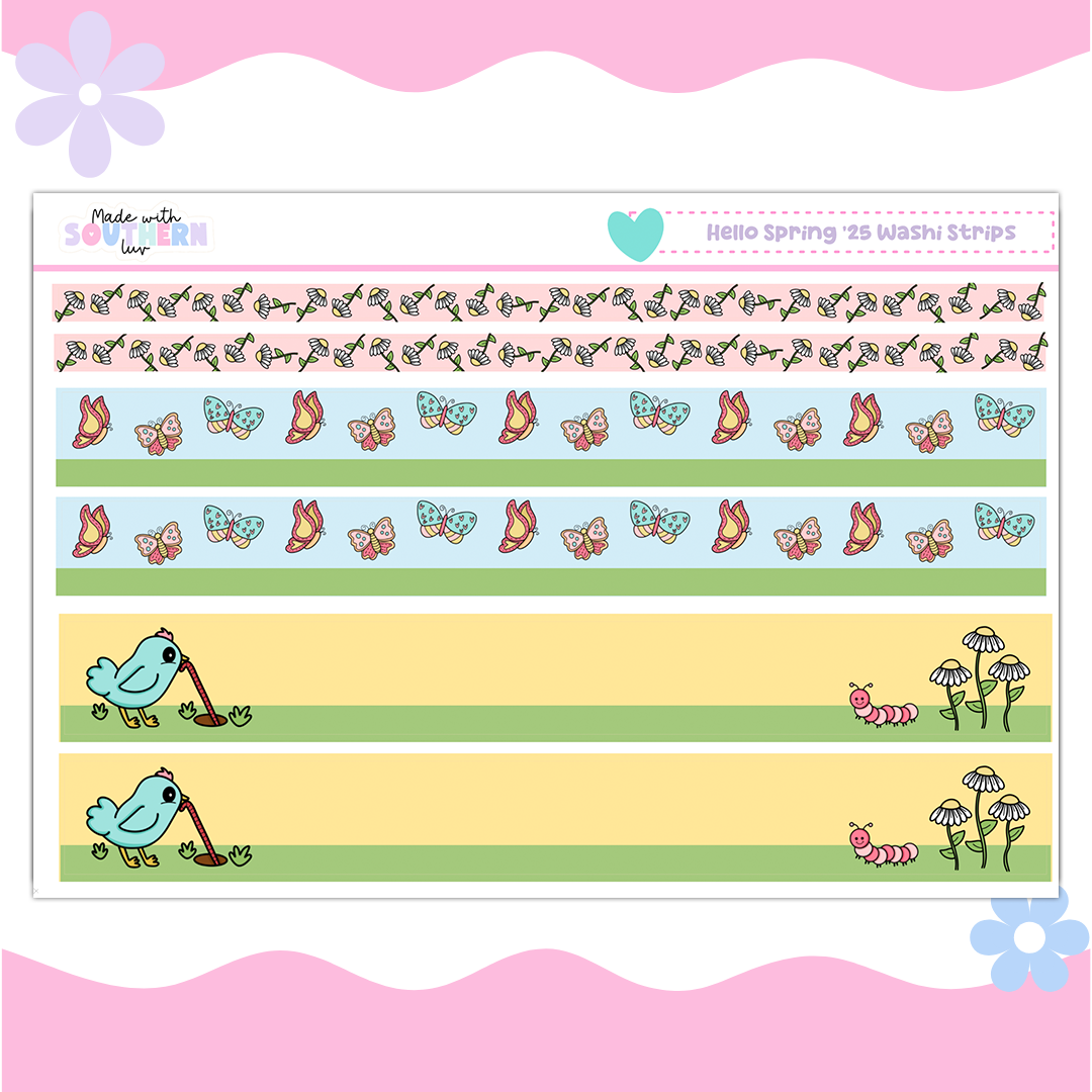 HELLO SPRING '25 WASHI STRIPS