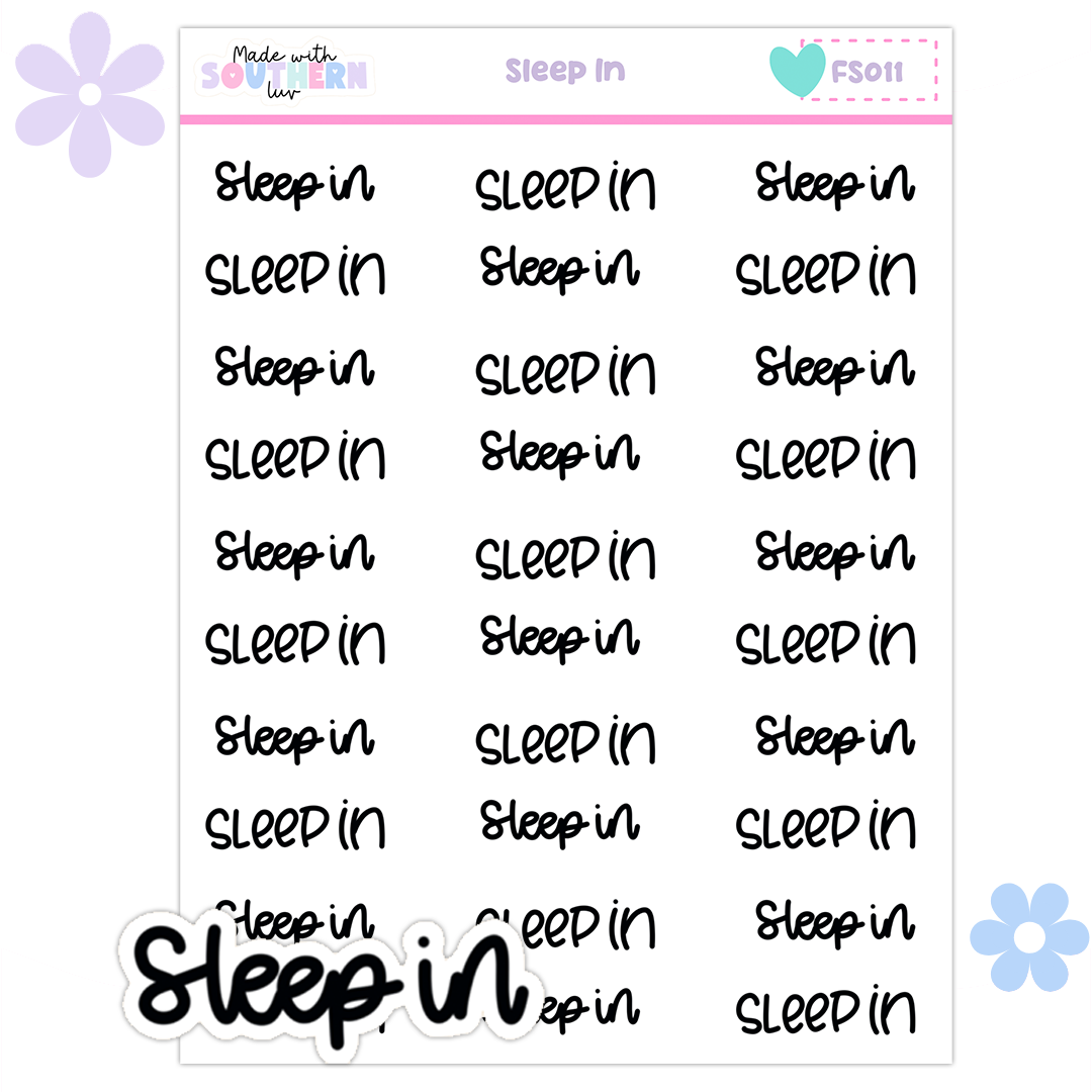 FS011 | SLEEP IN - FUNCTIONAL SCRIPT