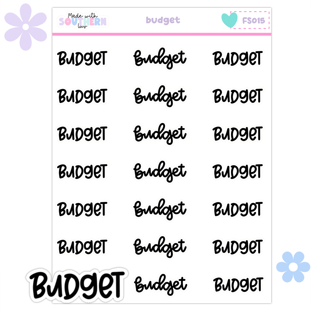 FS015 | BUDGET - FUNCTIONAL SCRIPT