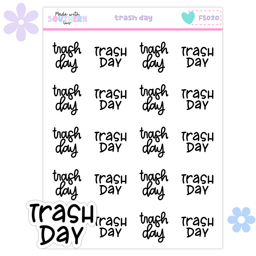 FS020 | TRASH DAY - FUNCTIONAL SCRIPT