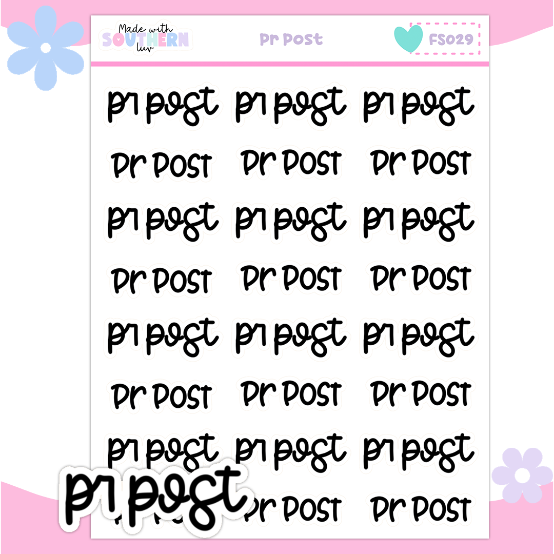 FS029 | PR POST- FUNCTIONAL SCRIPT