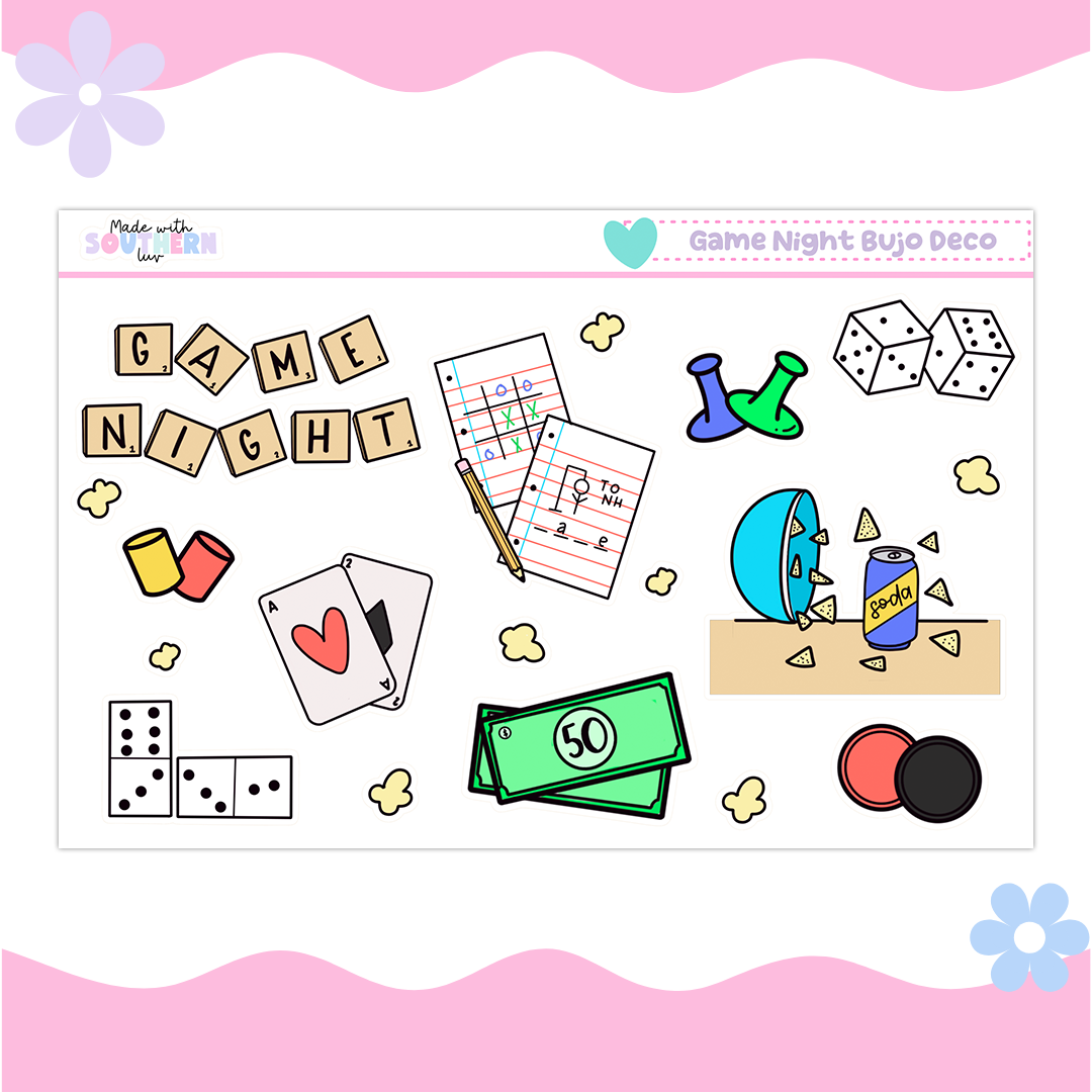 GAME NIGHT BUJO DECO