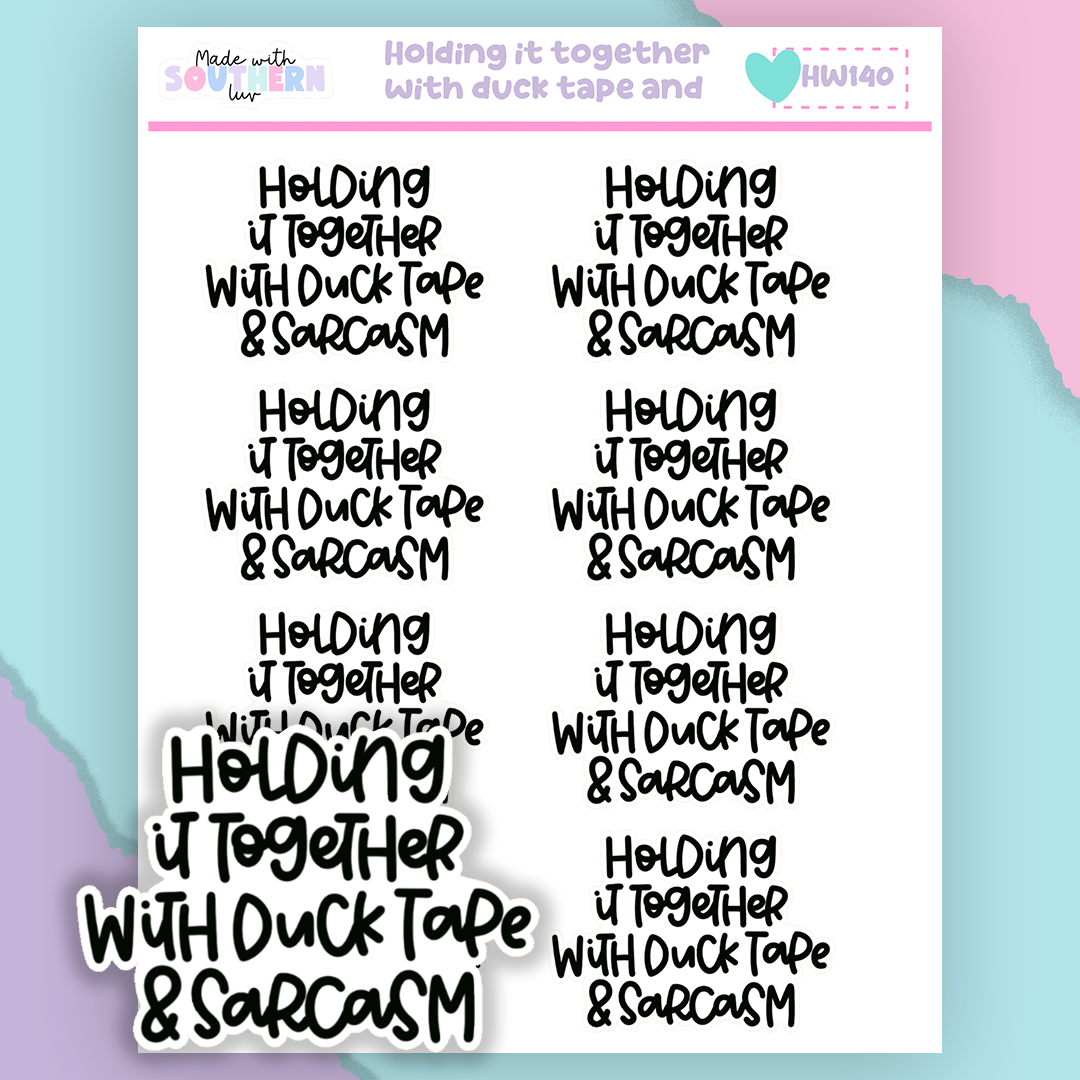 HW140 | HOLDING IT TOGETHER WITH DUCK TAPE