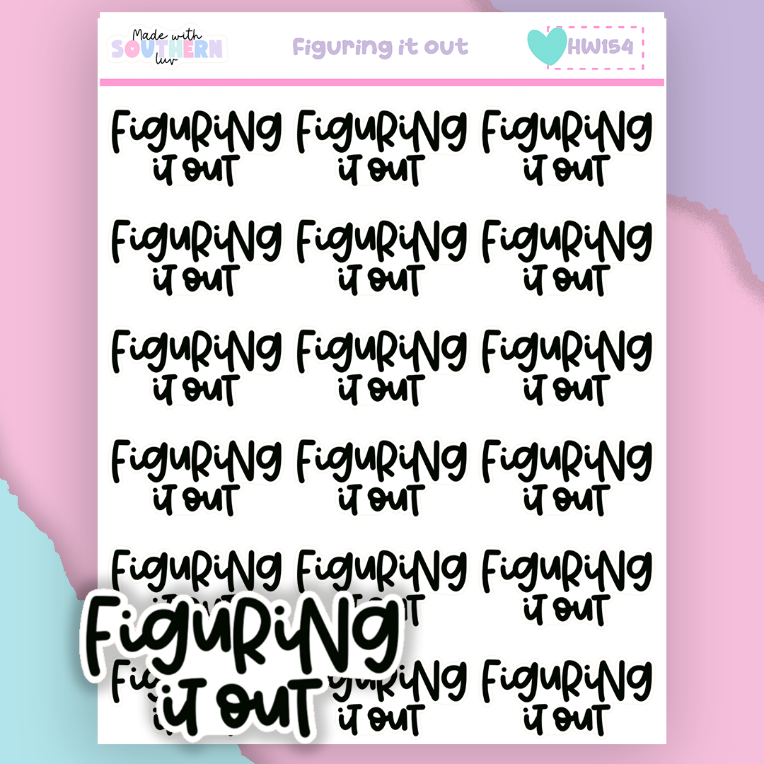 HW154 | FIGURING IT OUT