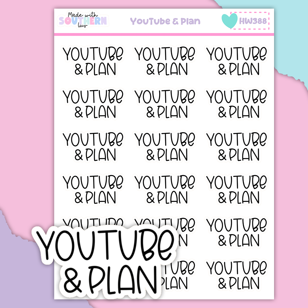 HW388 | YOUTUBE & PLAN