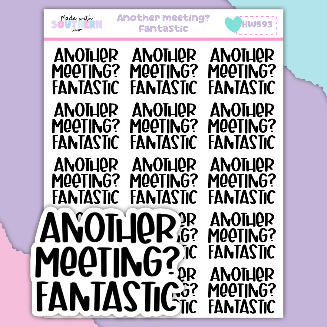 HW593 | ANOTHER MEETING? FANTASTIC