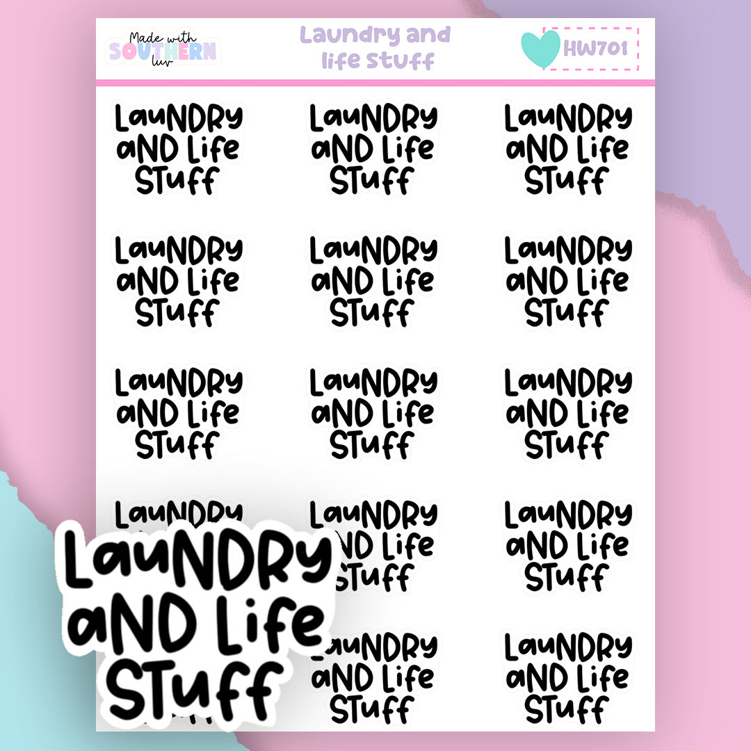 HW701 | LAUNDRY AND LIFE STUFF
