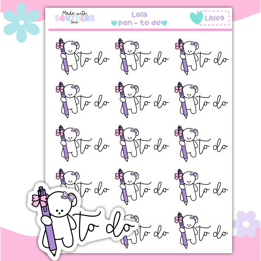 LA109 | LOLA | PEN | TO DO