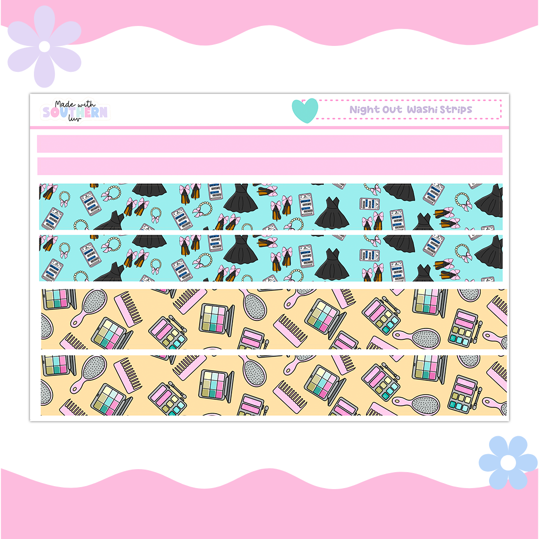 NIGHT OUT WASHI STRIPS