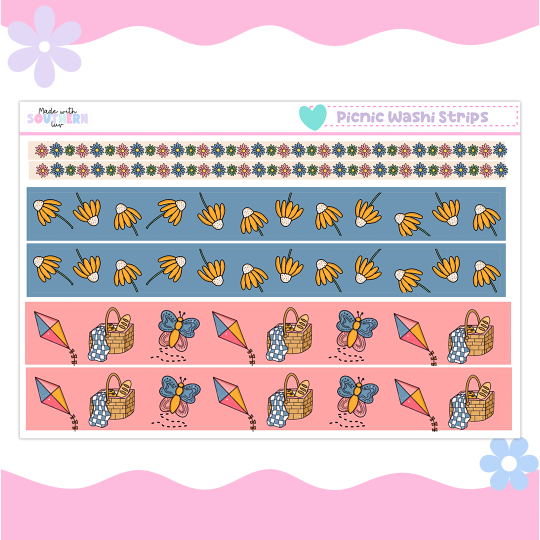 PICNIC WASHI STRIPS