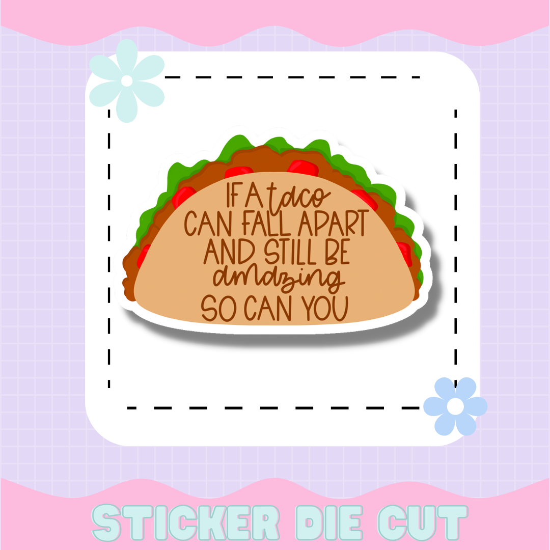 TACO STICKER DIE CUT