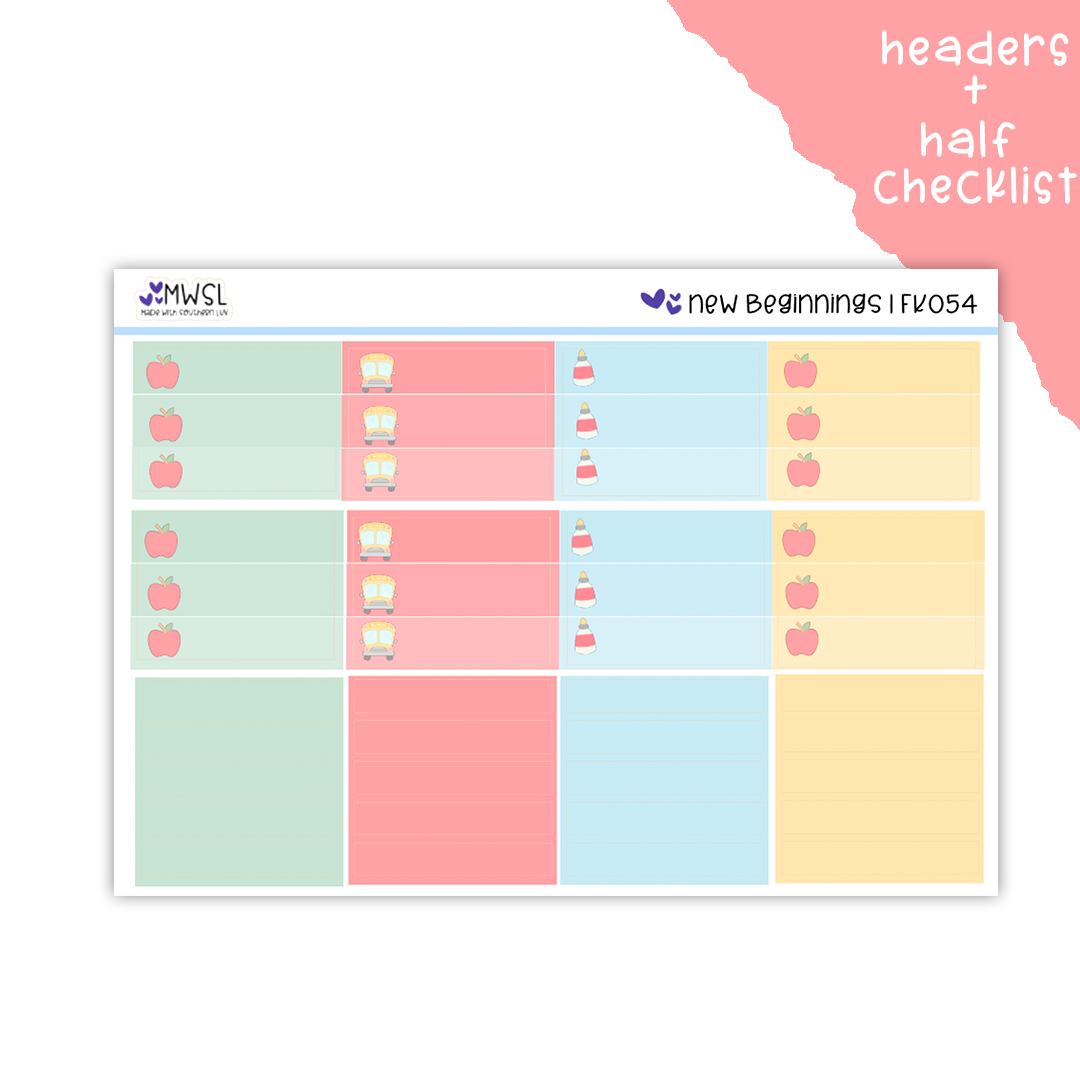 FK054 | NEW BEGINNINGS FULL KIT