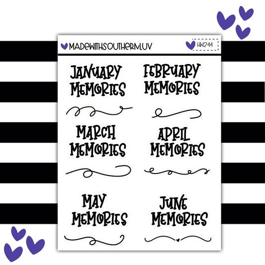 BJ005 BJ006 BJ007| JANUARY - DECEMBER MEMORIES