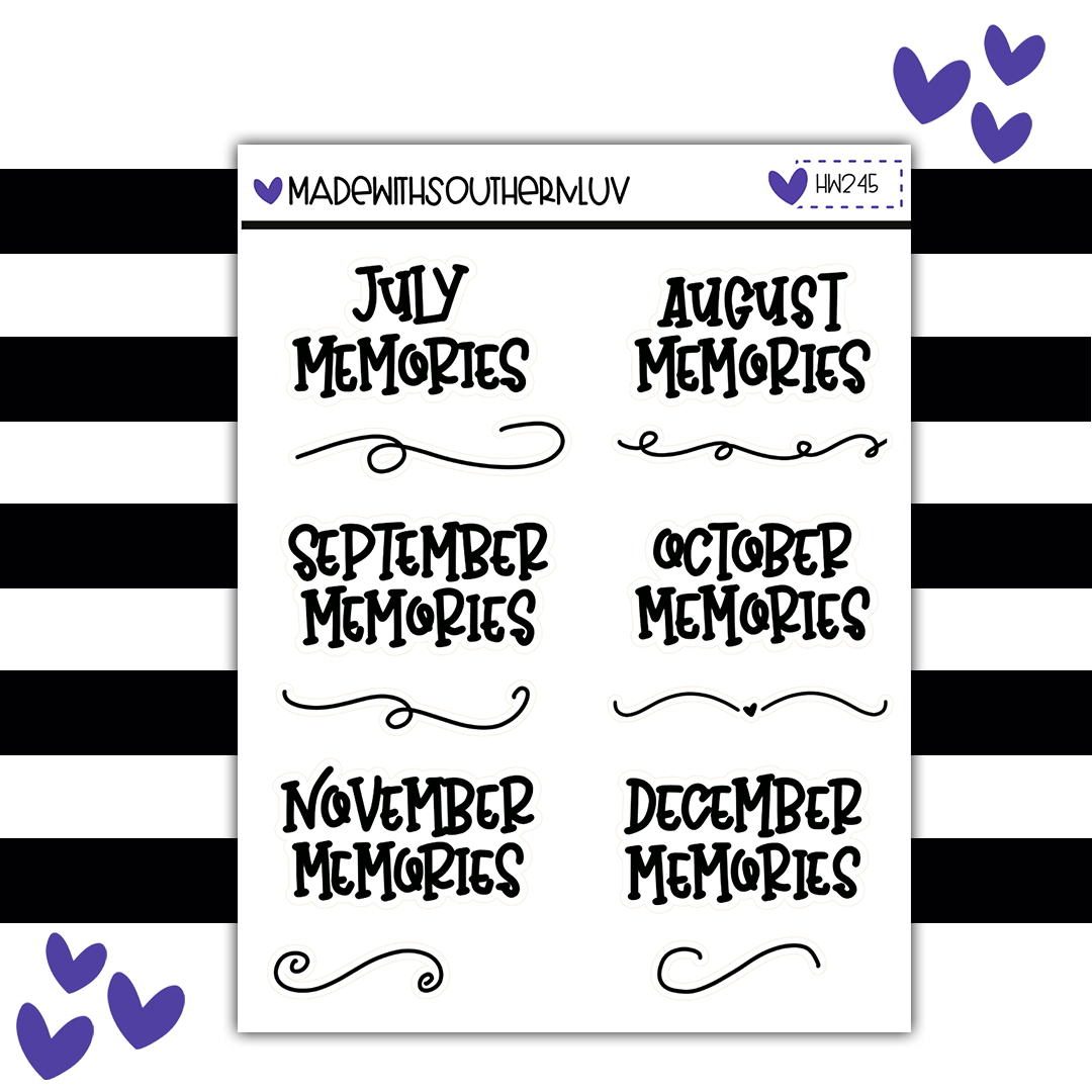 BJ005 BJ006 BJ007| JANUARY - DECEMBER MEMORIES