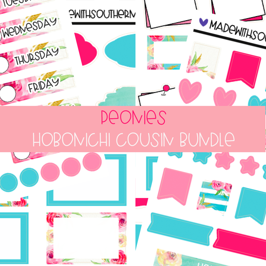 Peonies - FUNCTIONAL HOBONICHI COUSIN BUNDLE