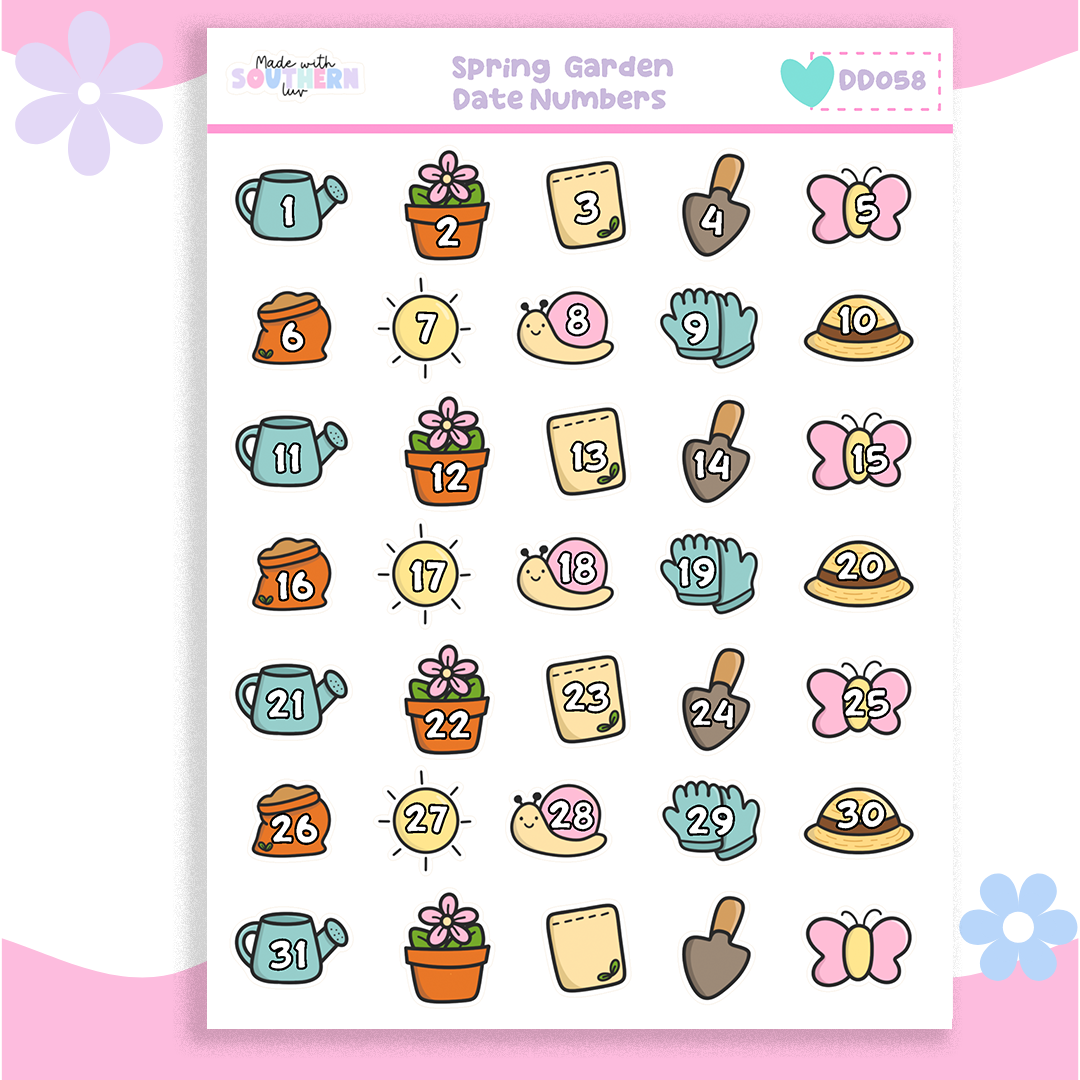 DD058 | SPRING GARDEN DATE NUMBERS