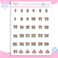 DD063 | WATERMELON DATE NUMBERS