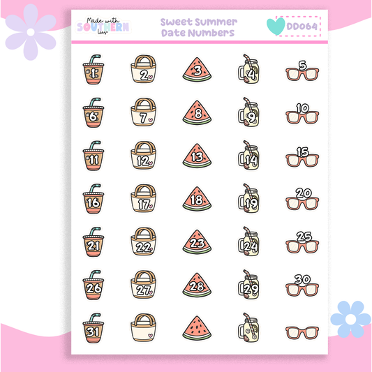 DD064 | SWEET SUMMER DATE NUMBERS