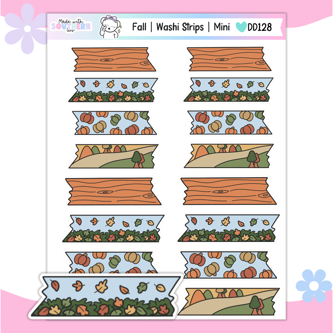 DD128 | FALL | WASHI STRIPS | MINI
