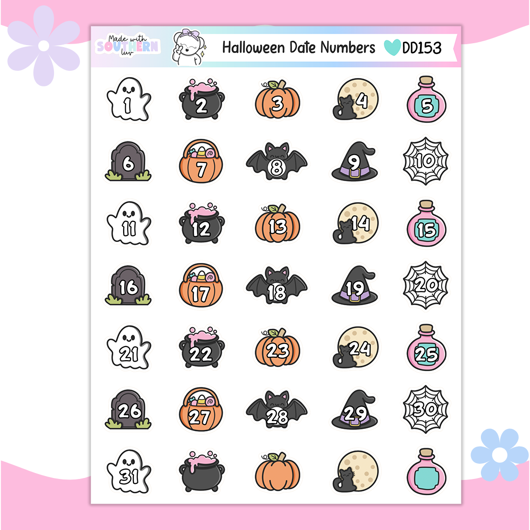DD153 | HALLOWEEN DATE NUMBERS