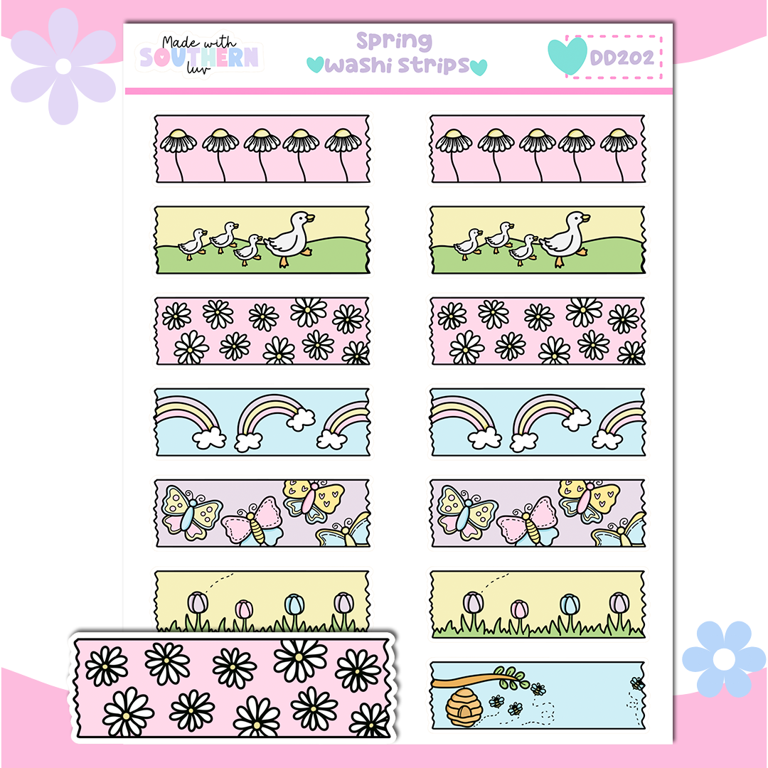 DD202 | SPRING WASHI STRIPS