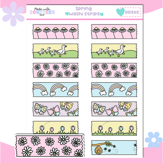 DD202 | SPRING WASHI STRIPS