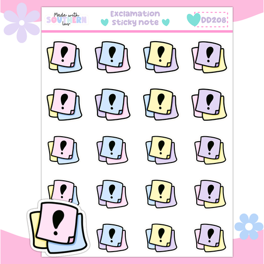 DD208 | EXCLAMATION STICKY NOTES