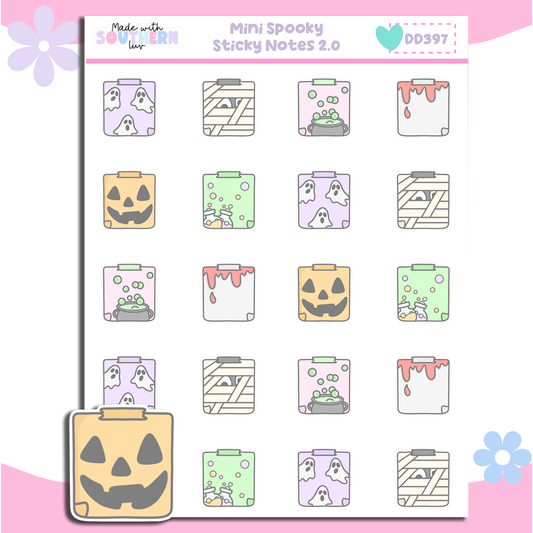 DD397 | MINI SPOOKY STICKY NOTES 2.0 [LIGHT]
