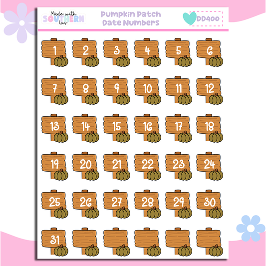 DD400 | PUMPKIN PATCH DATE NUMBERS