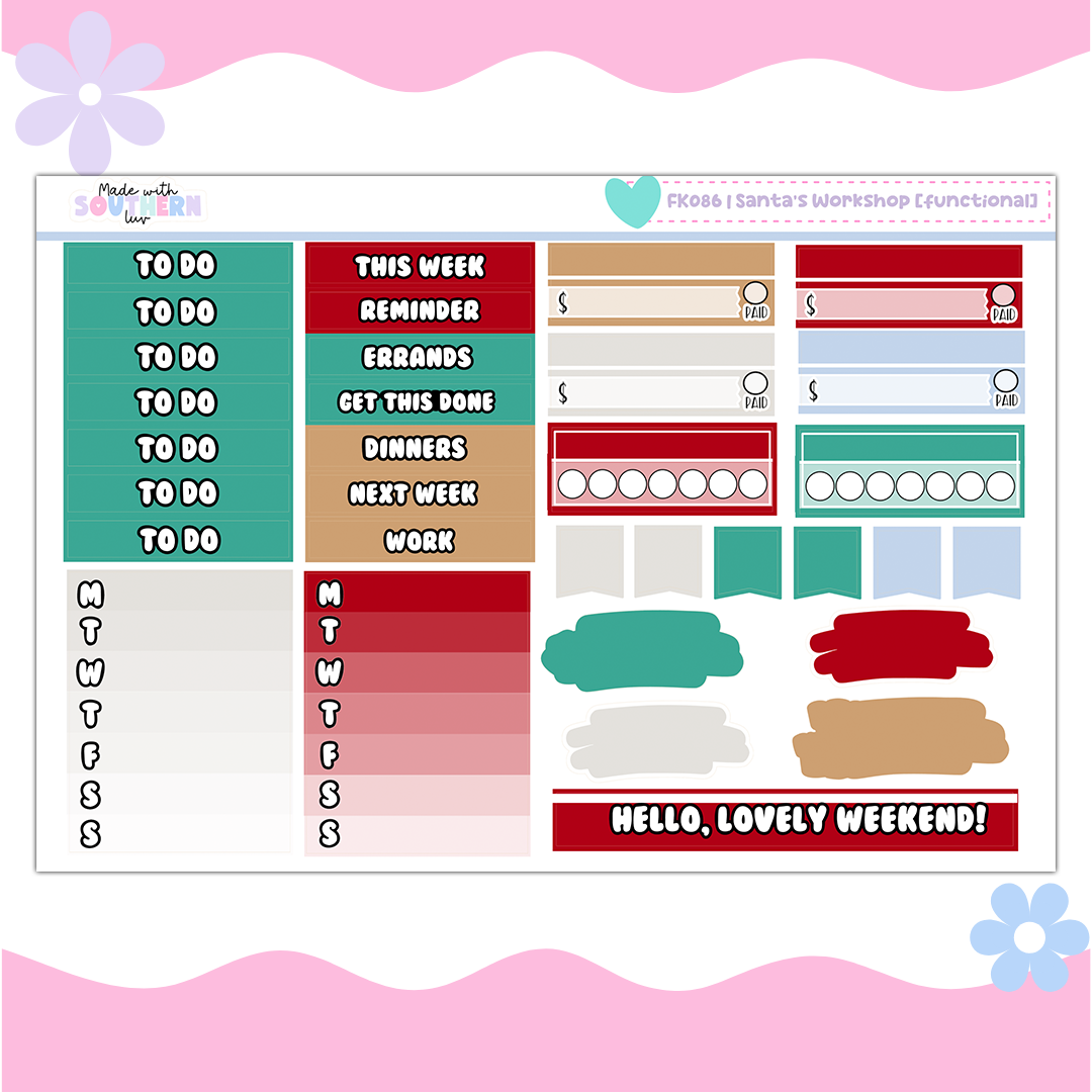 FK086 | SANTA'S WORKSHOP FULL KT [ 4 PAGES ]