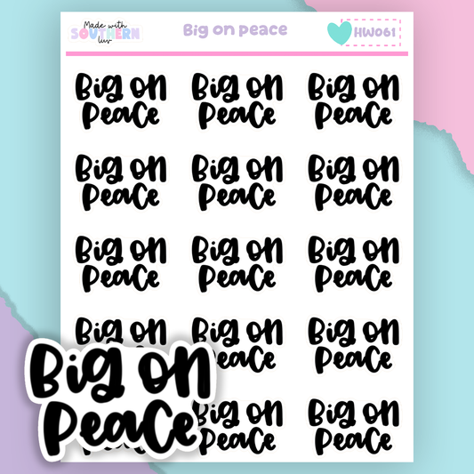 HW061 | BIG ON PEACE