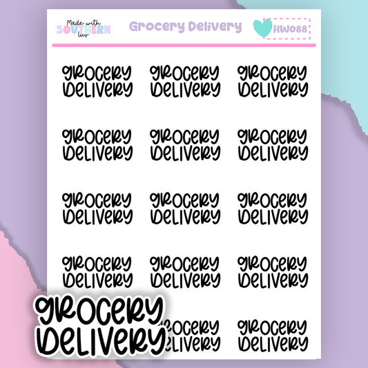 HW088 |  GROCERY DELIVERY