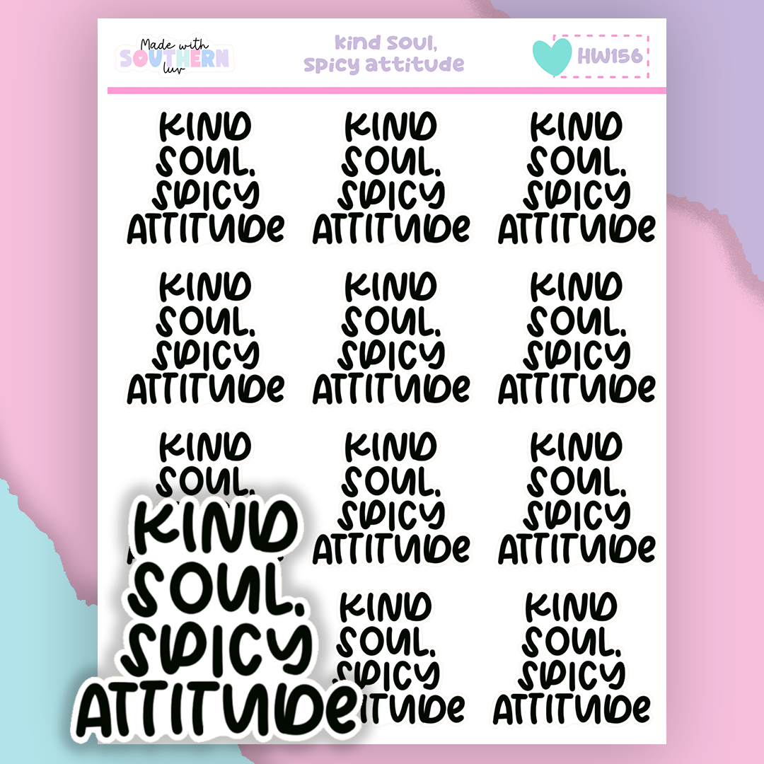 HW156 | KIND SOUL, SPICY ATTITUDE