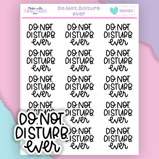 HW188 | DO. NOT. DISTURB