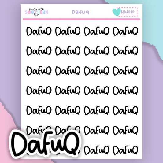 HW212 | DAFUQ