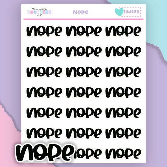 HW225 | NOPE