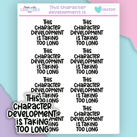 HW239 | THIS CHARACTER DEVELOPMENT