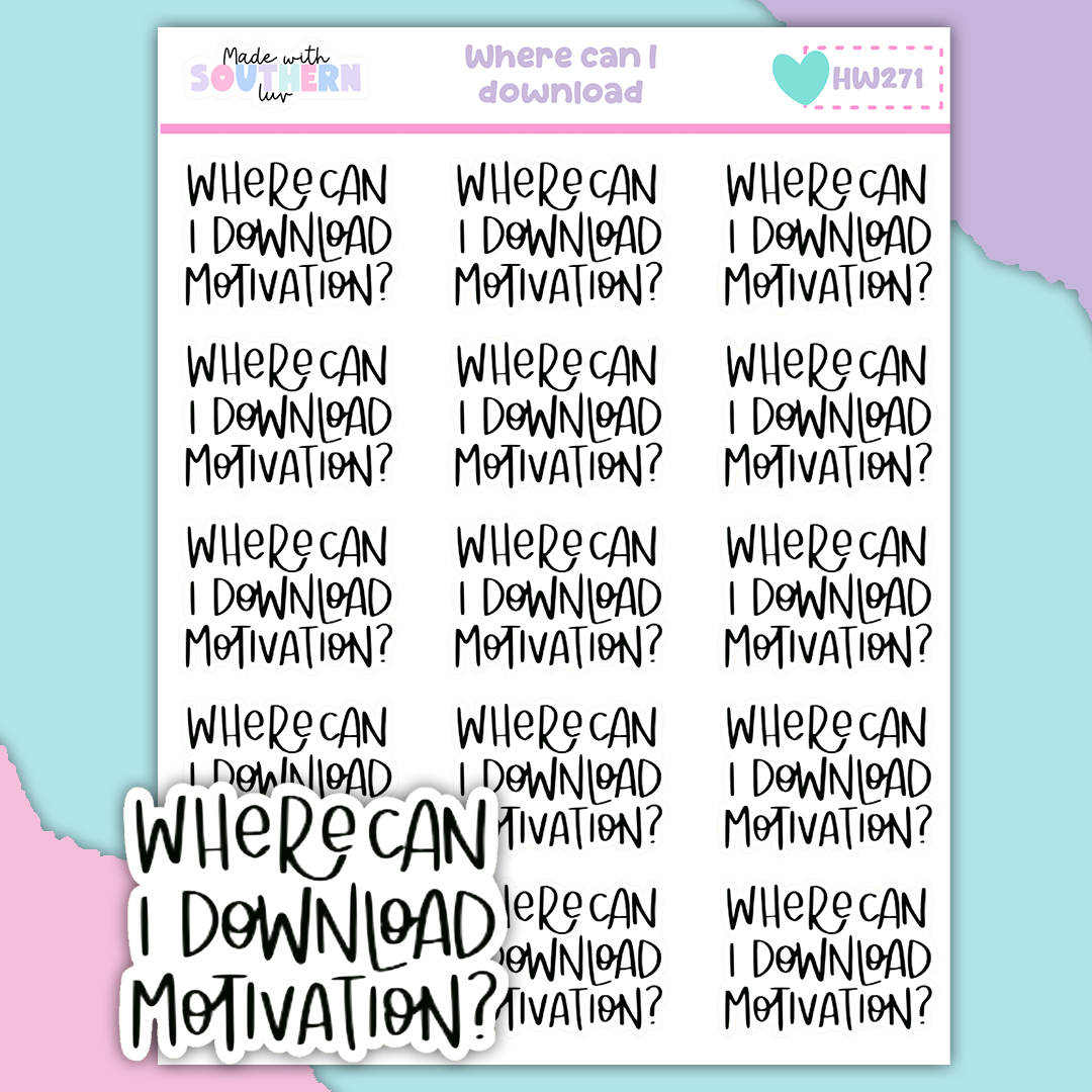 HW271 | WHERE CAN I DOWNLOAD MOTIVATION?