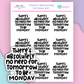 HW307 | THERE'S ABSOLUTELY NO NEED FOR TOMORROW TO BE MONDAY