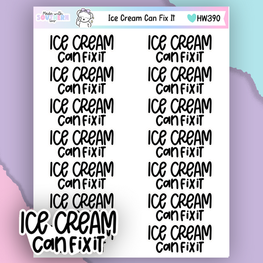 HW390 | ICE CREAM CAN FIX IT