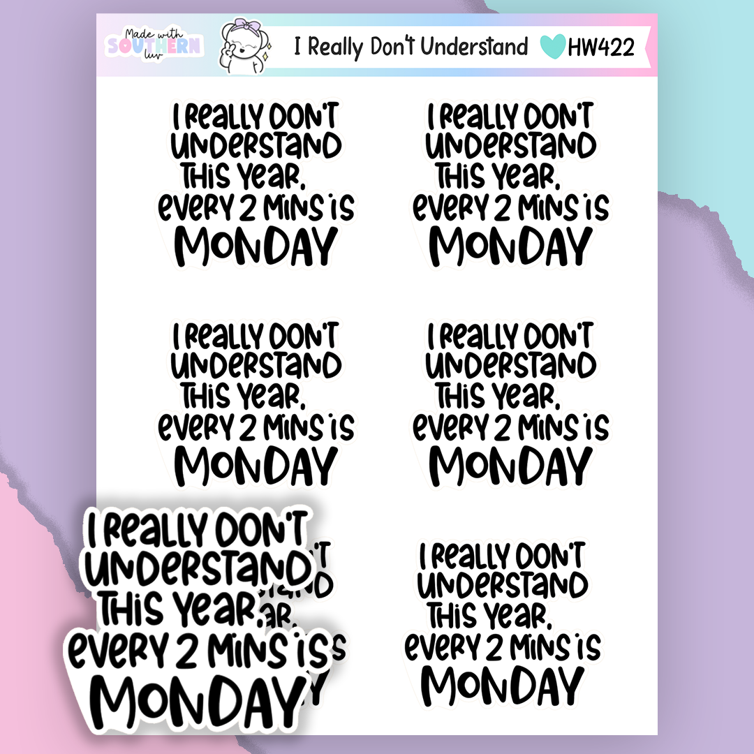 HW422 | I REALLY DON'T UNDERSTAND