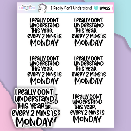 HW422 | I REALLY DON'T UNDERSTAND
