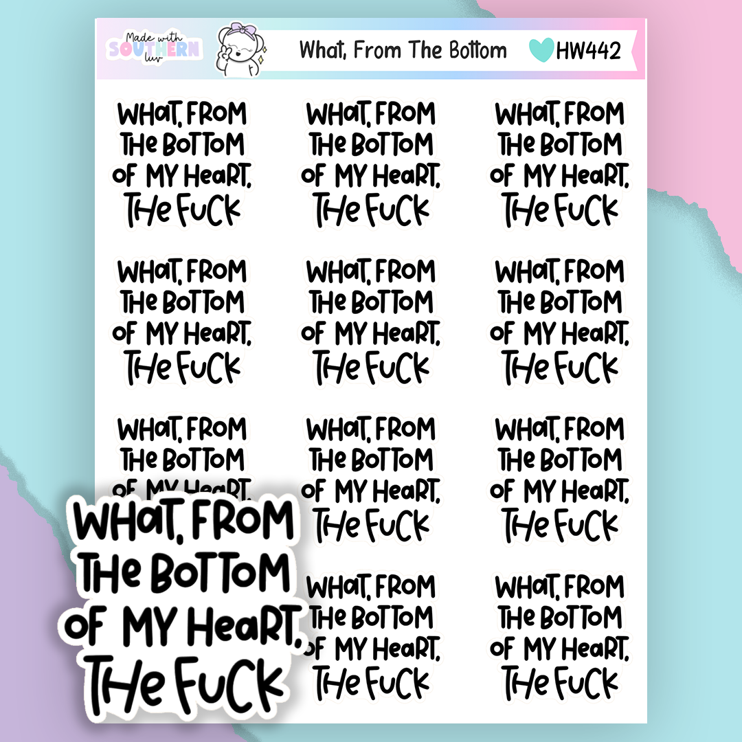 HW442 | WHAT, FROM THE BOTTOM