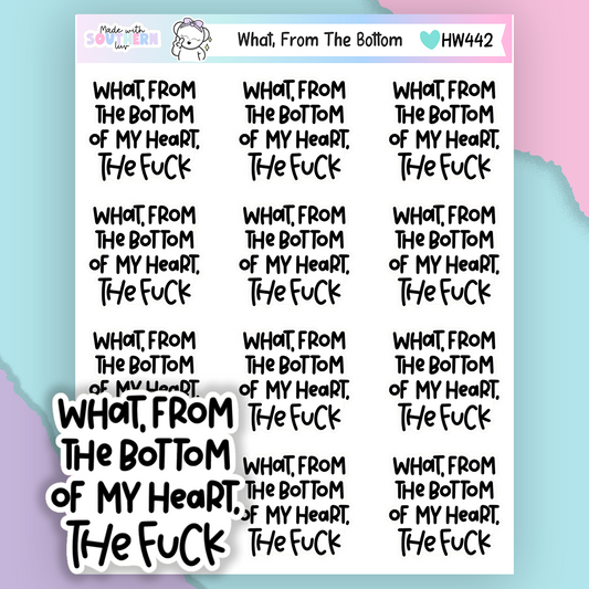 HW442 | WHAT, FROM THE BOTTOM